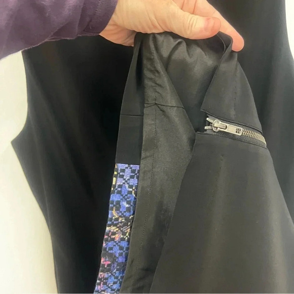 Adrianna Papell black with iridescent front panel sheath midi dress size 10 - Picture 7 of 8